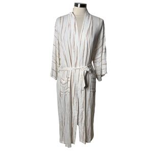 Daughters of Culture Tie Dye Striped Embody Robe Kimono Cover Up Womens One Size